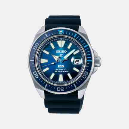 Seiko | Prospex Great Blue Samurai Scuba PADI Special Edition Analog Silicone Watch SRPJ93K1