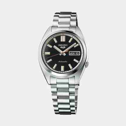 Seiko | New 5 Sports Men Automatic Black Dial Analog Stainless Steel Watch SRPK89K1