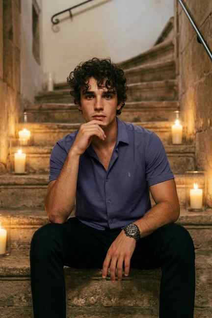 Simon Carter | Men Navy Textured Half Sleeves Casual Regular Collar Shirt