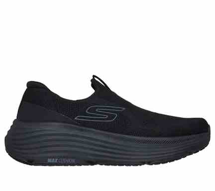 Skechers | Skechers Men MAX CUSHIONING ENDEAVOUR - SA Black Slip On Running Shoes