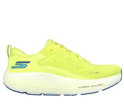 Skechers | Skechers Mens GO RUN MAX ROAD 6 Lime Blue Running Shoes