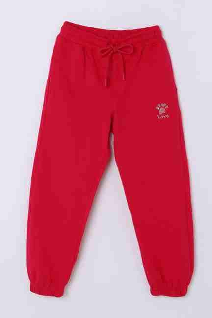 Stop | Solid Cotton Bootcut Fit Girls Track Pants