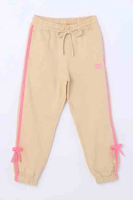 Stop | Solid Cotton Regular Fit Girls Track Pants