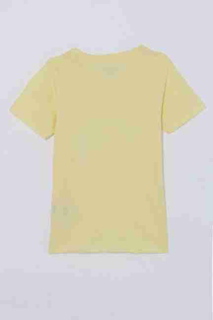 Stop | Graphic Print Jersey Round Neck Girls T-Shirt
