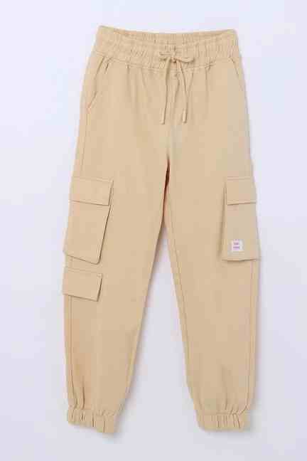 Stop | Solid Cotton Regular Fit Girls Track Pants