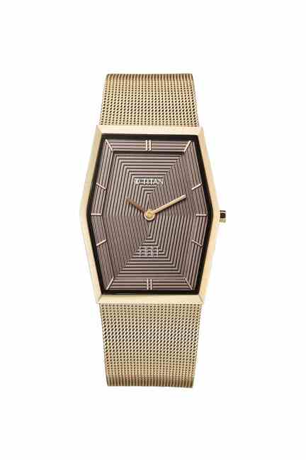 Edge Whimsey 40x4.4x31 mm Brown Dial Stainless Steel Analogue Watch For Men - 10056QM01