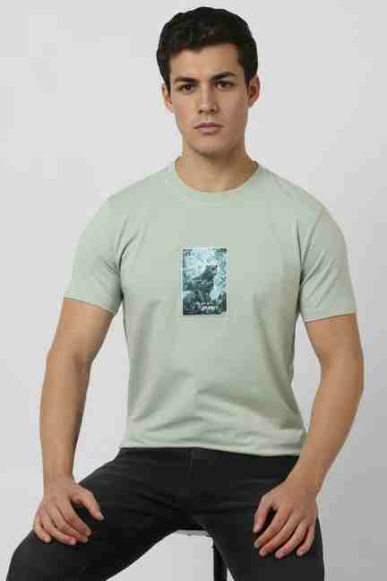 VAN HEUSEN | Men Green Graphic Print Crew Neck T-shirt