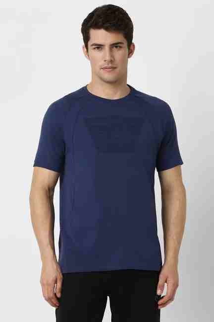 VAN HEUSEN | Men Navy Patterned Crew Neck T-shirt