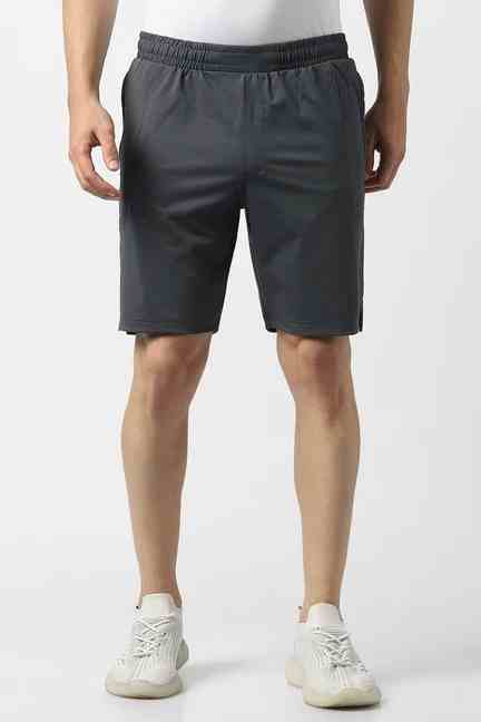 VAN HEUSEN | Men Grey Textured Casual Shorts