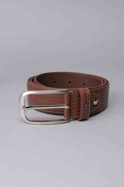 VAN HEUSEN | Men Brown Textured Casual Belt