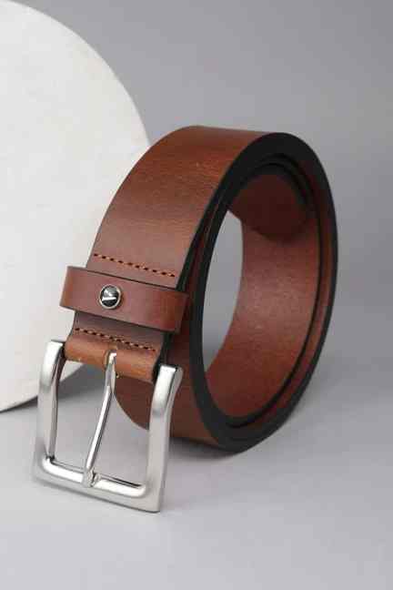 VAN HEUSEN | Men Brown Solid Casual Belt
