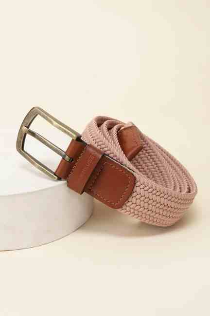 VAN HEUSEN | Men Pink Textured Casual Belt