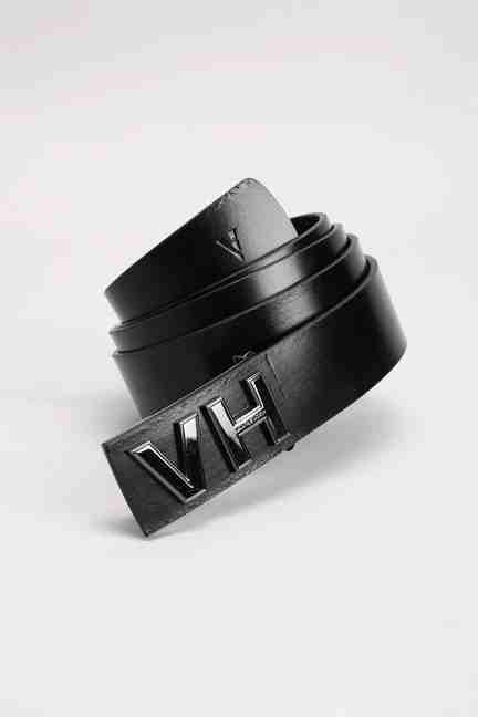 VAN HEUSEN | Men Black Solid Formal Belt
