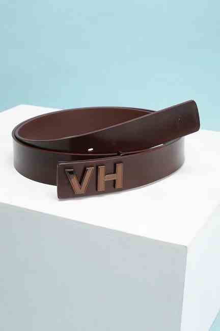VAN HEUSEN | Men Brown Textured Formal Belt