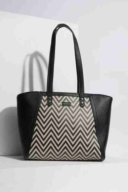 VAN HEUSEN | Women Black Print Casual Handbag