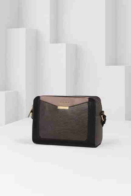 Women Brown Patterned Casual Sling Bag