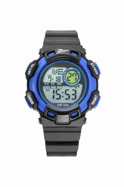 Zoop | Digital Automatic Watch For Boys - Grey Dial with Black Plastic Strap (NT16009PP02)