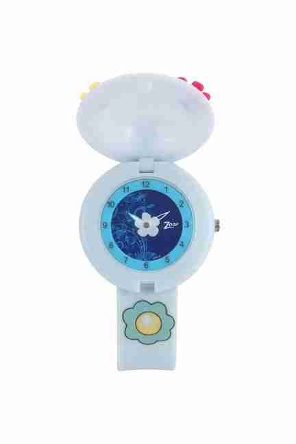 Zoop | Quartz Analogue Watch For Girls - Blue Dial with Blue Plastic Strap (NTC4032PP02)