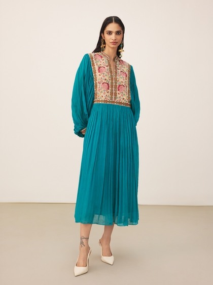 slim fit dress slacks RI Ritu Kumar Lime Green Floral Embroidered Anarkali Suit  Saris and Things