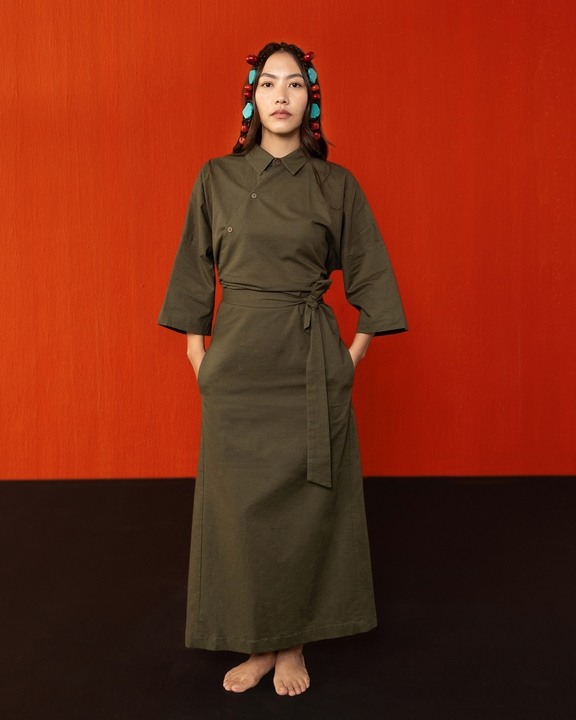 Kham Chuba OS Tie Dress