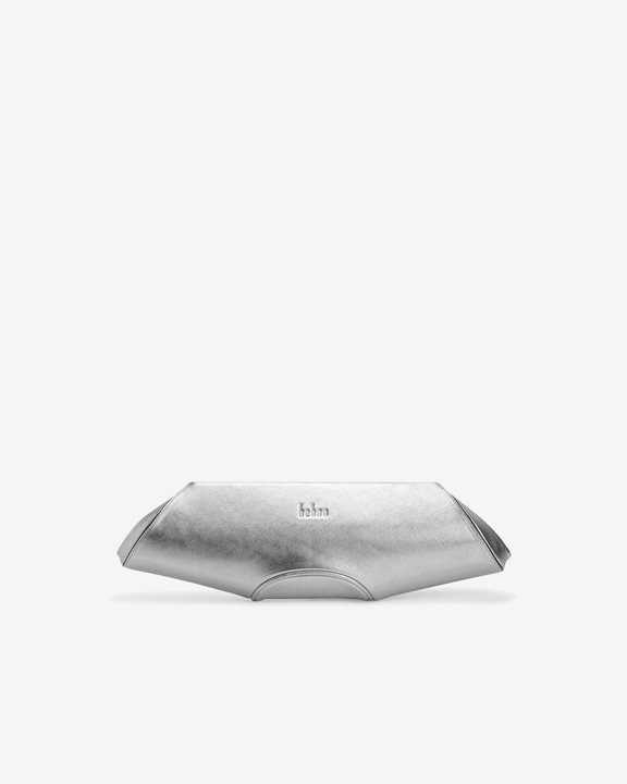 Elizabeth Baguette Clutch Metallic Silver