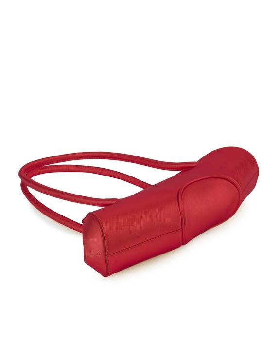 Elizabeth Baguette Mini Saffiano Red