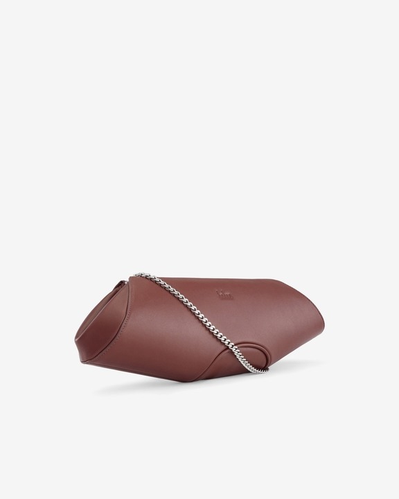 Elizabeth Baguette Clutch Nappa Brick