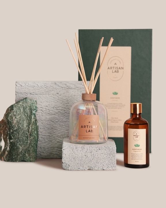 Aventurine Diffuser Set