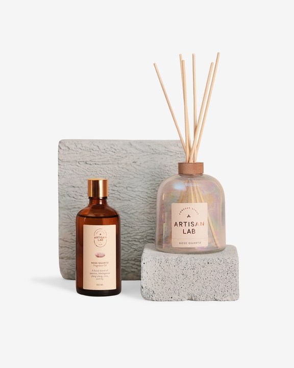 Rose Quartz Diffuser Set
