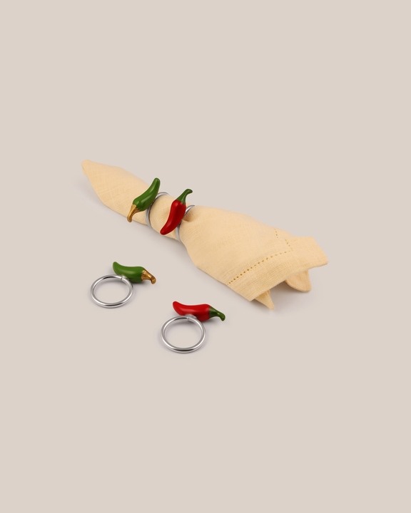 Green Picante Napkin Rings