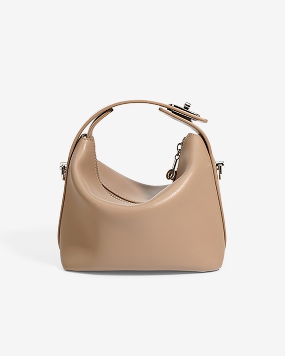 Favori Liora - Genuine Leather Top-handle Bag in Smoke Powder
