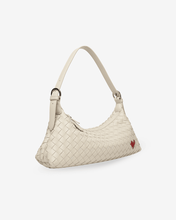 Favori Tissa - Woven Handbag, Faux Leather in Ivory