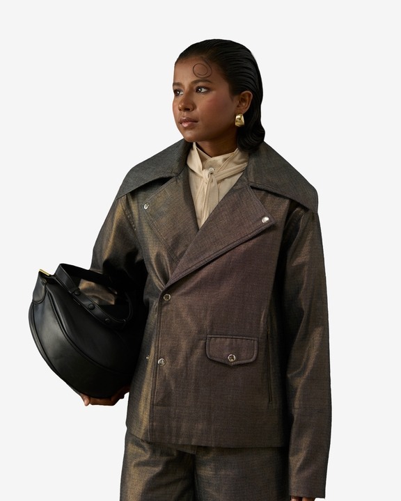 Graphite Moss Biker Blazer