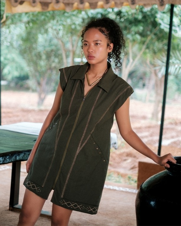 Sleeveless Jacket Dress