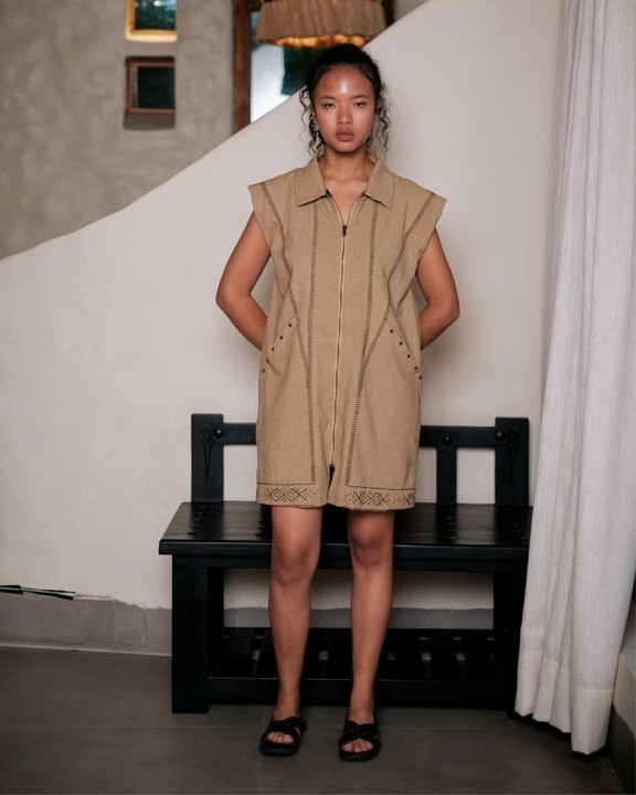 Sleeveless Jacket Dress