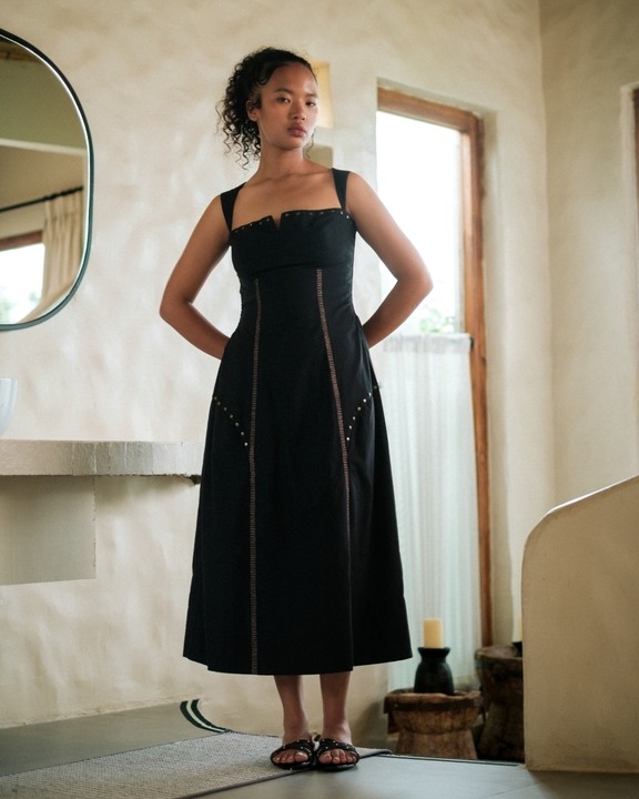 Corseted Long Slip Dress