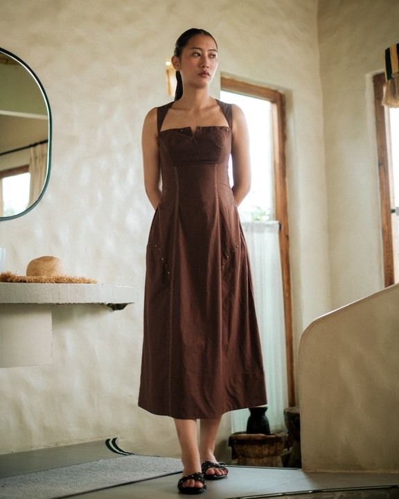 Corseted Long Slip Dress