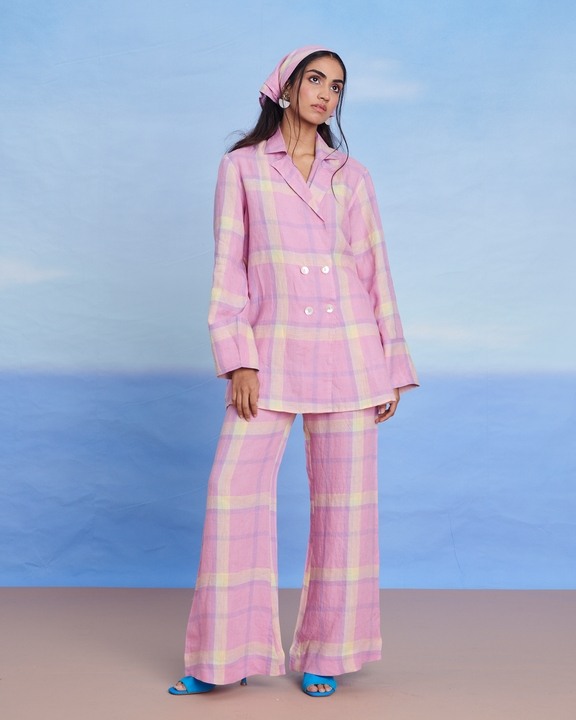 Cassata Linen Blazer Shirt Set