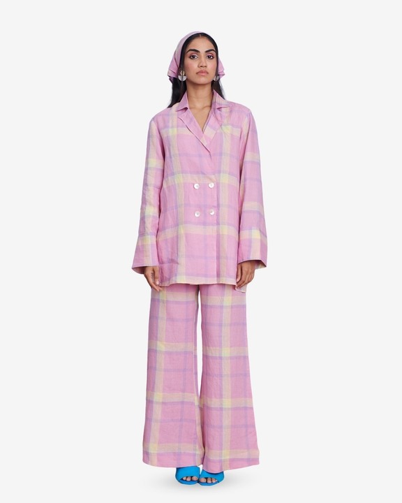 Cassata Linen Blazer Shirt Set