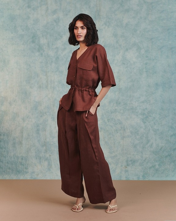 Pleated Tuck Pants