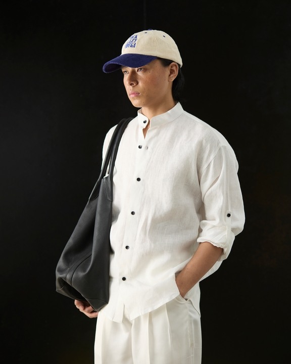 Press Collar Shirt - White Linen