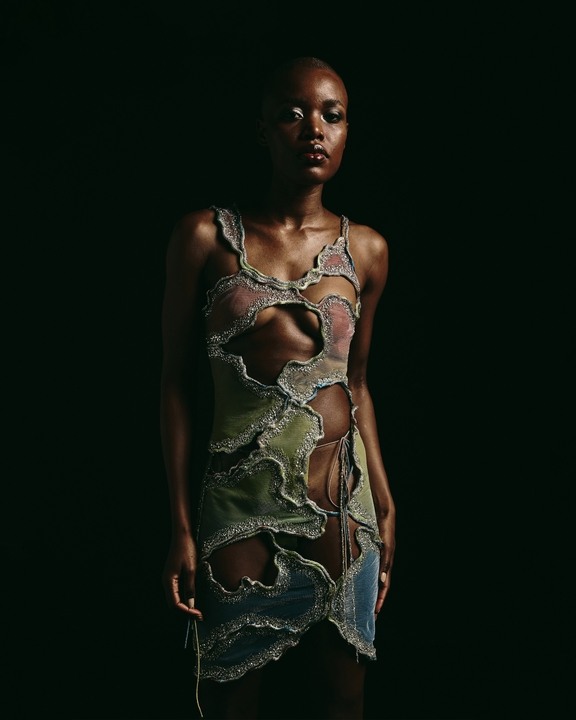 Meandered Asymmetric Dress