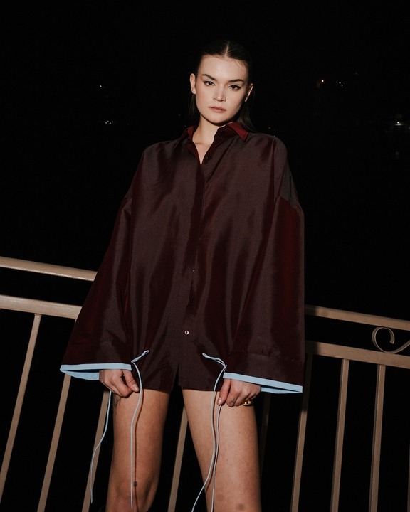 Aleca Rosea Oversized Shirt