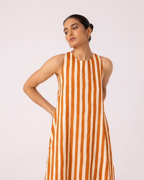 Amaran Striped Midi Dress