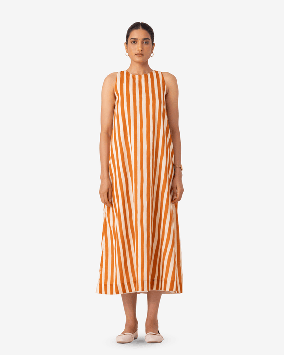 Amaran Striped Midi Dress
