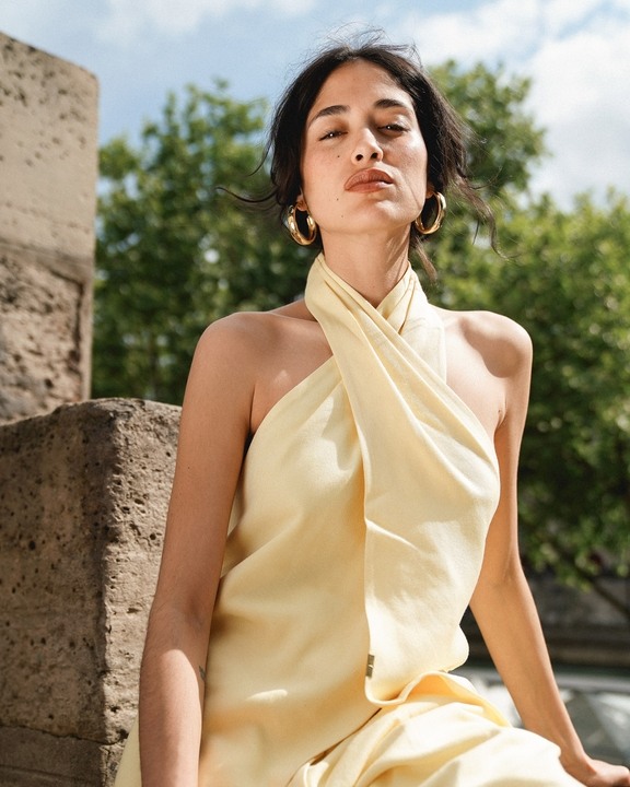 Butter Yellow Halter Top & Pants
