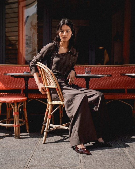 Twany Brown Twisted Shirt & Pants