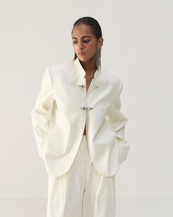 Whisper White Mandarin Jacket