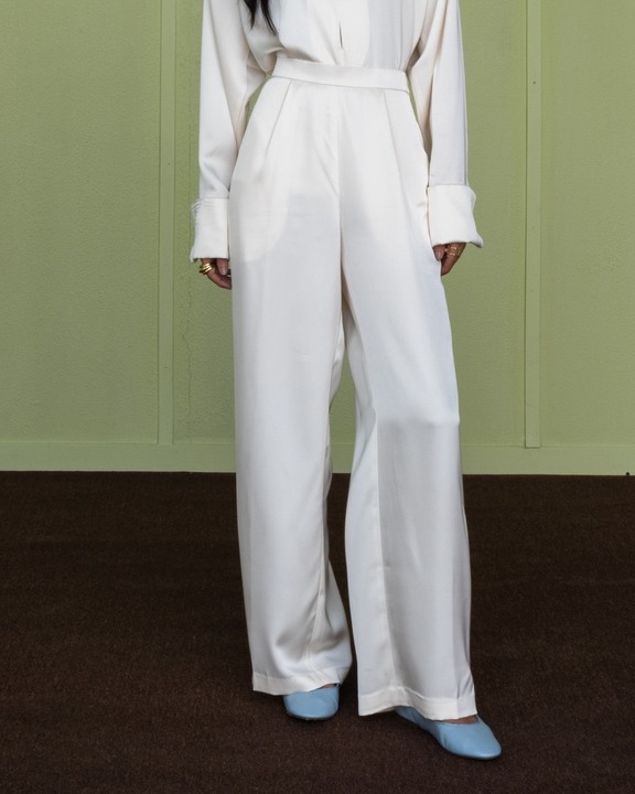 Straight Leg Satin Pants
