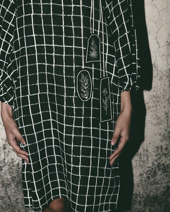 Grid Comfort Dress